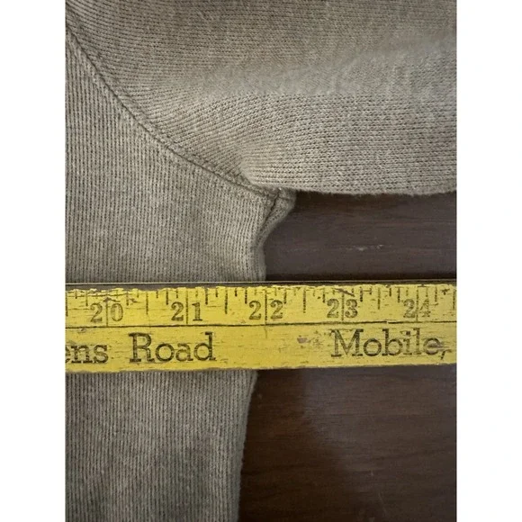 Polo Ralph Lauren Sweater Medium 1/4 Zip Brown Pullover Estate Rib Cotton - Picture 8 of 9